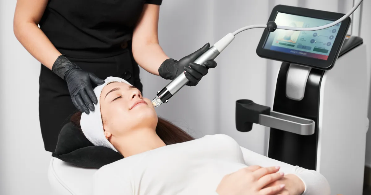 Women receiving Virtue RF Microneedling in Raleigh, NC